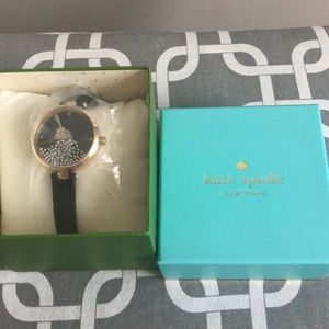 Kate Spade black leather watch